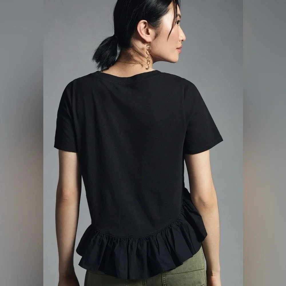 Maeve Anthropologie Ruffle-Hem Blouse Top - Picture 2 of 7